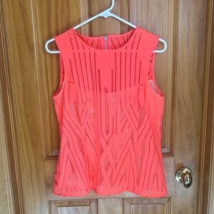 NANETTE LEPORE Vibrant Orange Sleeveless Women's Top